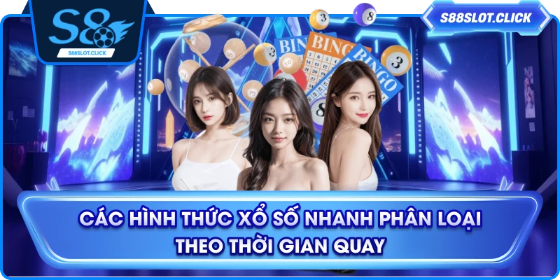 Các hình thức xổ số nhanh phân loại theo thời gian quay